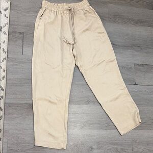 H&M Women's Beige Drawstring Sweatpants